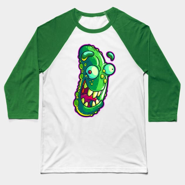 Pickled Pickle Baseball T-Shirt by ArtisticDyslexia